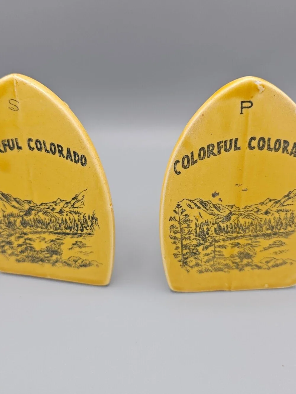 Vintage Colorful Colorado Ceramic Salt and Pepper Shakers